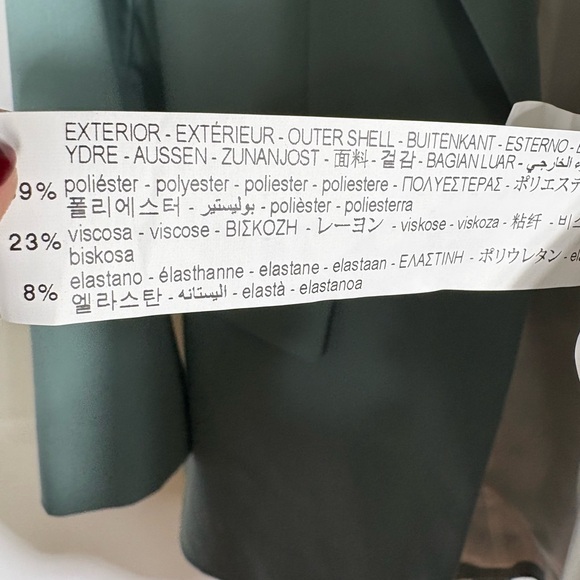 ZARA SEAFOAM GREEN BUTTONED OVERSIZED BLAZER SIZE XS - Picture 11 of 12